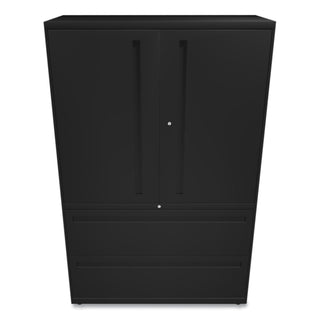 HON® 700 Series Lateral File with Storage Cabinet, 42w x 18d x 64.25h, Black (HON795LSP)
