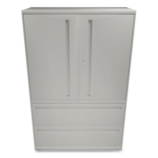 HON® 700 Series Lateral File with Storage Cabinet, 42w x 18d x 64.25h, Light Gray (HON795LSQ)