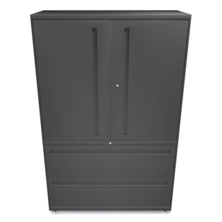 HON® 700 Series Lateral File with Storage Cabinet, 42w x 18d x 64.25h, Charcoal (HON795LSS)