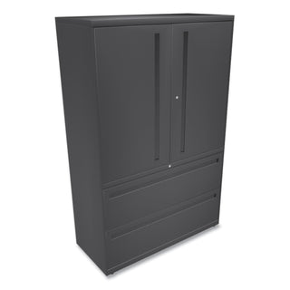 HON® 700 Series Lateral File with Storage Cabinet, 42w x 18d x 64.25h, Charcoal (HON795LSS)