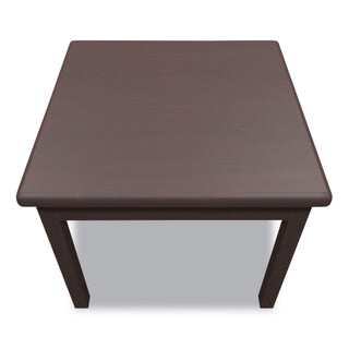 HON® Laminate Occasional Table, Square, 24w x 24d x 20h, Mahogany (HON80192NN)