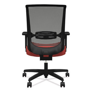 HON® Convergence Mid-Back Task Chair with Syncho-Tilt Control with Seat Slide, Supports up to 275 lbs, Red Seat, Black Back/Base (HONCMY1ACU67)