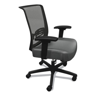 HON® Convergence Mid-Back Task Chair with Swivel-Tilt Control, Supports up to 275 lbs, Iron Ore Seat, Black Back, Black Base (HONCMZ1ACU19)