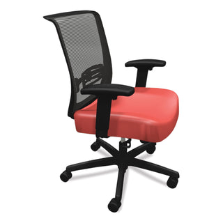 HON® Convergence Mid-Back Task Chair with Swivel-Tilt Control, Supports up to 275 lbs, Red Seat, Black Back, Black Base (HONCMZ1ACU67)