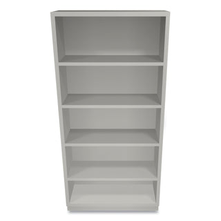 HON® Metal Bookcase, Five-Shelf, 34-1/2w x 12-5/8d x 71h, Light Gray (HONS72ABCQ)