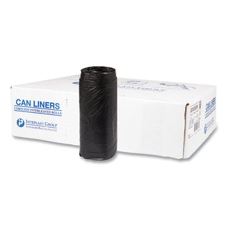 InteplastPitt High-Density Commercial Can Liners, 16 gal, 8 microns, 24" x 33", Black, 1,000/Carton (IBSS243308K)