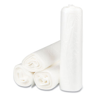 InteplastPitt High-Density Interleaved Commercial Can Liners, 30 gal, 8 microns, 30" x 37", Clear, 500/Carton (IBSS303708N)