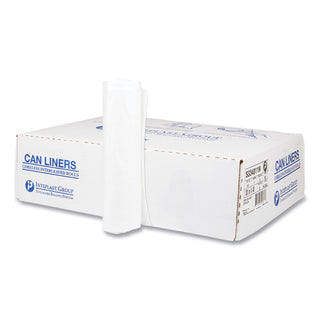InteplastPitt High-Density Interleaved Commercial Can Liners, 33 gal, 11 microns, 33" x 40", Clear, 500/Carton (S334011N)