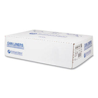 InteplastPitt High-Density Interleaved Commercial Can Liners, 33 gal, 11 microns, 33" x 40", Clear, 500/Carton (S334011N)