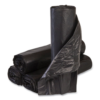 InteplastPitt High-Density Interleaved Commercial Can Liners, 45 gal, 12 microns, 40" x 48", Black, 250/Carton (IBSS404812K)