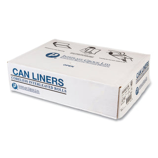 InteplastPitt High-Density Interleaved Commercial Can Liners, 45 gal, 12 microns, 40" x 48", Black, 250/Carton (IBSS404812K)