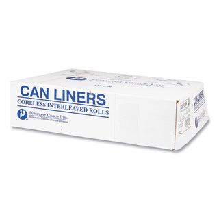 InteplastPitt High-Density Interleaved Commercial Can Liners, 56 gal, 22 microns, 43" x 48", Natural, 200/Carton (IBSS434822N)