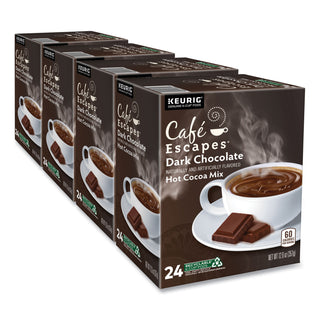 Café Escapes® Dark Chocolate Hot Cocoa K-Cups, 24/Box, 4 Box/Carton (GMT6802CT)