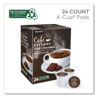 Café Escapes® Dark Chocolate Hot Cocoa K-Cups, 24/Box, 4 Box/Carton (GMT6802CT)