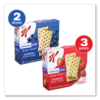 Kellogg's® Special K Pastry Crisps, Blueberry/Brown Sugar Cinnamon/Strawberry, 0.88 oz, 30 Pouches/Box (GRR22001007)