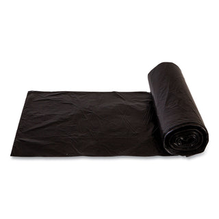 InteplastPitt High-Density Commercial Can Liners, 10 gal, 6 microns, 24" x 24", Black, 1,000/Carton (IBSEC242406K)