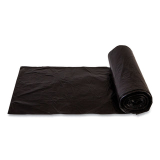 InteplastPitt Perforated High-Density Can Liners, 24 x 33, 16gal, 6mic, Black, 50/Roll (IBSEC243306K)