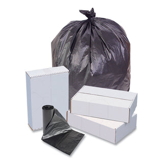InteplastPitt Perforated High-Density Can Liners, 24 x 33, 16gal, 6mic, Black, 50/Roll (IBSEC243306K)