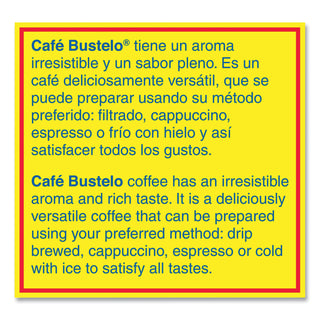 Cafe Bustelo® Coffee, Espresso, 10 oz Brick Pack, 24/Carton (FOL01720CT)