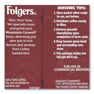 Folgers® Coffee, Fraction Pack, Gourmet Supreme, 1.75oz, 42/Carton (FOL06437)