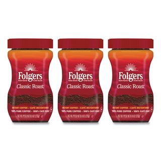 Folgers® Instant Coffee, Folgers, Regular, Dark Brown (FOL0013)