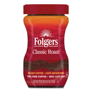 Folgers® Instant Coffee, Folgers, Regular, Dark Brown (FOL0013)