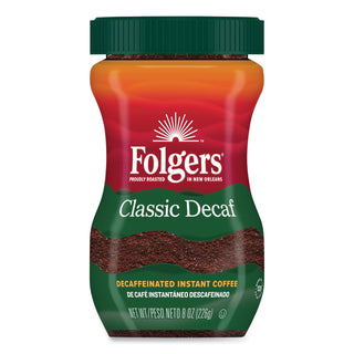 Folgers® Instant Coffee Crystals, Decaf Classic, 8 oz (FOL20630)