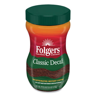 Folgers® Instant Coffee Crystals, Decaf Classic, 8 oz (FOL20630)