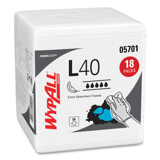 WypAll® L40 Wipers, White, Case of 18 (KIM05701)