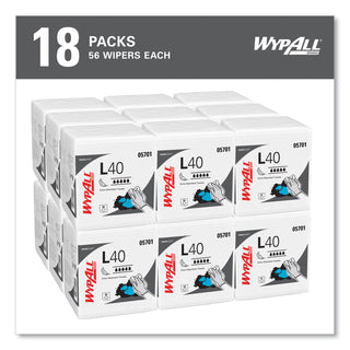 WypAll® L40 Wipers, White, Case of 18 (KIM05701)