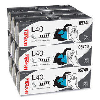 WypAll® L40 Towels, POP-UP Box, 9.8 x 16.4, Blue, 100/Box, 9 Boxes/Carton (05740KIM)