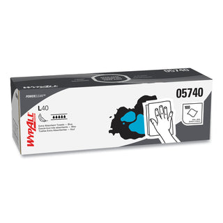 WypAll® L40 Towels, POP-UP Box, 9.8 x 16.4, Blue, 100/Box, 9 Boxes/Carton (05740KIM)