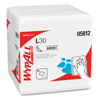 WypAll® L30 Towels, Quarter Fold, 12 1/2 x 12, 90/Box, 12 Boxes/Carton (KIM05812)