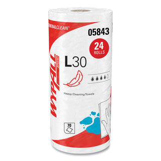 WypAll® L30 Towels, 11 x 10.4, White, 70 Sheets/Roll (KCC05843)