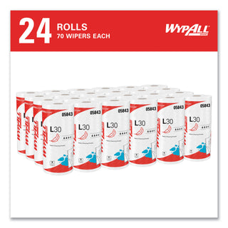 WypAll® L30 Towels, 11 x 10.4, White, 70 Sheets/Roll (KCC05843)