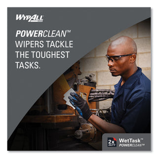 WypAll® Power Clean Wipers for Solvents WetTask Customizable Wet Wiping System, Wipers Only, 9 x 15, White, 275/Roll, 2 Rolls/Carton (KCC06006)