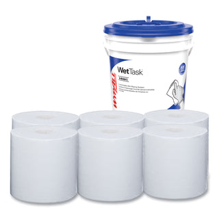 WypAll® WetTask System-Bleach/Disinfectant/Sanitizer w/Bucket,12X12.5, 90/Roll, 6Roll/CT (KCC06411)