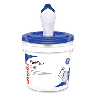 WypAll® WetTask System-Bleach/Disinfectant/Sanitizer w/Bucket,12X12.5, 90/Roll, 6Roll/CT (KCC06411)
