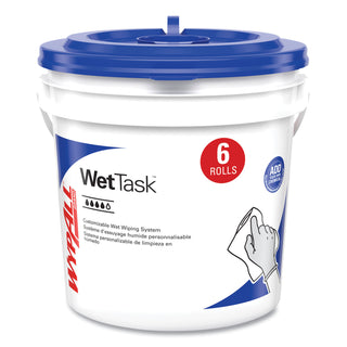 WypAll® WetTask System-Bleach/Disinfectant/Sanitizer w/Bucket,12X12.5, 90/Roll, 6Roll/CT (KCC06411)