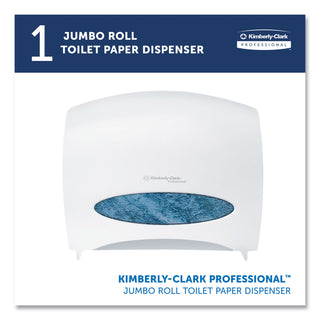 Kimberly-Clark Professional JRT Jr. Escort Jumbo Roll Bath Tissue Dispenser, 16 x 5.75 x 13.88, Pearl White (KIM09508)