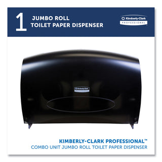 Kimberly-Clark Professional Cored JRT Jumbo Combo Tissue Dispenser, 20.4 x 5.8 x 13.1, Smoke/Gray (KIM09551)
