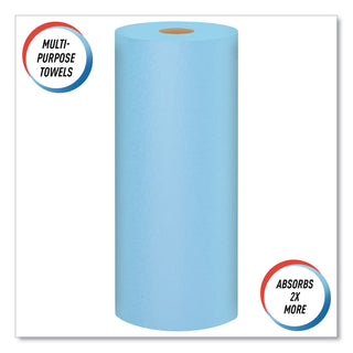 Scott® Shop Towels, Standard Roll, 1-Ply, 9.4 x 11, Blue, 55/Roll, 30 Rolls/Carton (KCC75130)
