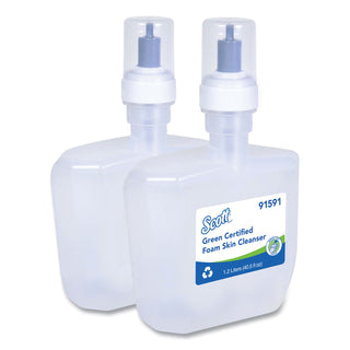 Scott® Essential Green Certified Foam Skin Cleanser, Unscented, 1,200 mL, 2/Carton (KCC91591)