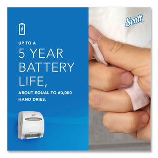 Scott® Essential Electronic Hard Roll Towel Dispenser, 12.7 x 9.57 x 15.76, White (KCC48858)
