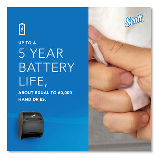 Scott® Essential Electronic Hard Roll Towel Dispenser, 12.7 x 9.57 x 15.76, Black (KCC48860)