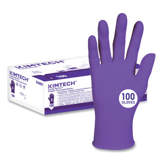Kimtech™ Purple Nitrile™ Disposable Exam Gloves, Beaded Cuff, Unlined, Small, 6 mil (KCC55081)