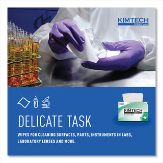 Kimtech™ Kimwipes, Delicate Task Wipers, 1-Ply, 4.4 x 8.4, Unscented, White, 286/Box (KIM34155)