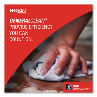 WypAll® General Clean X60 Cloths, POP-UP Box, 8.34 x 16.8, White, 118/Box (KCC34790BX) (KIM34790)