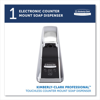 Kimberly-Clark Professional Touchless Counter Mount Skin Care Dispenser, 1.5 L, 2.12 x 4.25 x 5.56, Chrome (KCC47604)