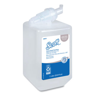 Scott® Essential Alcohol-Free Foam Hand Sanitizer, 1,000 mL Cassette, Unscented, 6/Carton (KIM12977)